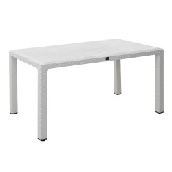 Τραπέζι πολυπροπυλενίου Kalan  χρώμα λευκό 150x90x75εκ.