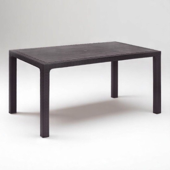 Τραπέζι πολυπροπυλενίου Kalan  χρώμα καφέ 150x90x75εκ.