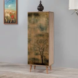 Παπουτσοθήκη - ντουλάπι Soho  χρώμα sonoma 50x38x135εκ.