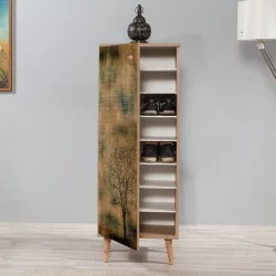 Παπουτσοθήκη - ντουλάπι Soho  χρώμα sonoma 50x38x135εκ.