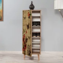 Παπουτσοθήκη - ντουλάπι Soho  χρώμα sonoma 50x38x135εκ.