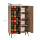 Παπουτσοθήκη - ντουλάπι Soho Megapap από μελαμίνη χρώμα sonoma 80x36x127εκ. - 0234378