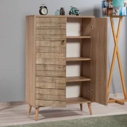 Παπουτσοθήκη - ντουλάπι Soho  χρώμα sonoma 80x36x127εκ.