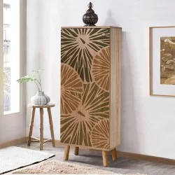 Παπουτσοθήκη - ντουλάπι Soho  χρώμα sonoma 50x38x135εκ.