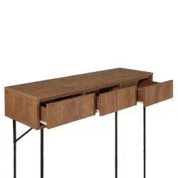 Κονσόλα Amedeo  χρώμα καρυδί 120x36x90εκ.