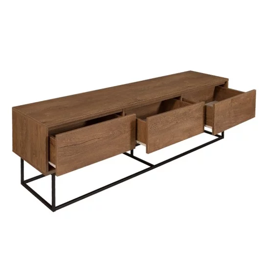 Έπιπλο τηλεόρασης Amedeo  χρώμα καρυδί 180x40x50εκ.