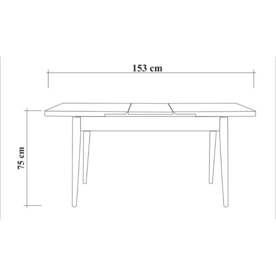 Τραπέζι Jemmy  επεκτεινόμενο χρώμα atlantic pine 120/153x75x77εκ.