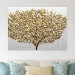 Πίνακας σε καμβά "Golden Tree"  ψηφιακής εκτύπωσης 100x70x3εκ.