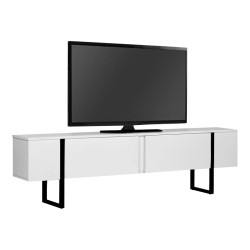 Έπιπλο τηλεόρασης Luxe  χρώμα λευκό - μαύρο 180x30x50εκ.