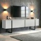 Έπιπλο τηλεόρασης Luxe  χρώμα λευκό - μαύρο 180x30x50εκ.