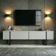 Έπιπλο τηλεόρασης Luxe  χρώμα λευκό - μαύρο 180x30x50εκ.