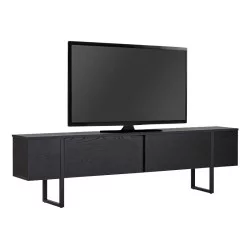 Έπιπλο τηλεόρασης Luxe  χρώμα black wood 180x30x50εκ.