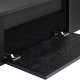 Έπιπλο τηλεόρασης Luxe  χρώμα black wood 180x30x50εκ.