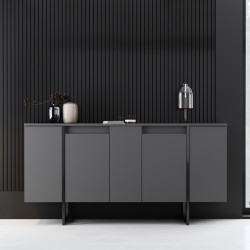 Μπουφές Luxe  χρώμα ανθρακί 160x35x80εκ.