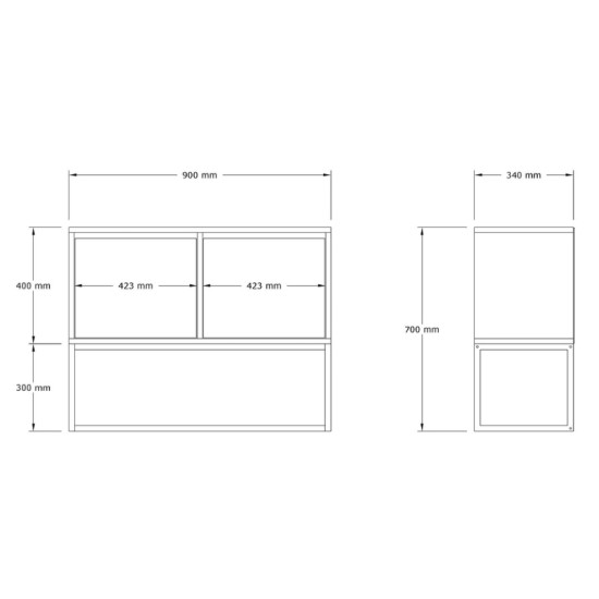 Κονσόλα - Μπουφές Zermat  χρώμα μπεζ travertine - χρυσό 90x34x70εκ.