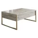 Τραπεζάκι σαλονιού Luxe χρώμα travertine - χρυσό 90x60x40εκ. Τραπεζάκι σαλονιού Luxe χρώμα travertine - χρυσό 90x60x40εκ.