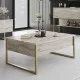 Τραπεζάκι σαλονιού Luxe χρώμα travertine - χρυσό 90x60x40εκ. Τραπεζάκι σαλονιού Luxe χρώμα travertine - χρυσό 90x60x40εκ.