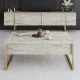 Τραπεζάκι σαλονιού Luxe χρώμα travertine - χρυσό 90x60x40εκ. Τραπεζάκι σαλονιού Luxe χρώμα travertine - χρυσό 90x60x40εκ.