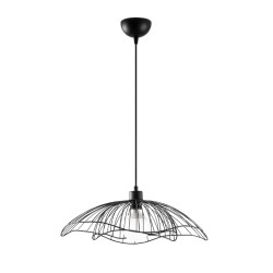 Φωτιστικό οροφής Farac  E27 μεταλλικό μονόφωτο χρώμα μαύρο Ø50x31/111εκ. Φωτιστικό οροφής Farac  E27 μεταλλικό μονόφωτο χρώμα μαύρο Ø50x31/111εκ.