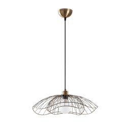 Φωτιστικό οροφής Farac  E27 μεταλλικό μονόφωτο χρώμα χρυσό vintage Ø50x31/111εκ. Φωτιστικό οροφής Farac  E27 μεταλλικό μονόφωτο χρώμα χρυσό vintage Ø50x31/111εκ.