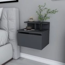 Κομοδίνο επιτοίχιο Arsen  χρώμα ανθρακί 39,8x31,9x35εκ.