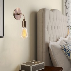 Απλίκα τοίχου Arken  E27 μεταλλική χρώμα χρυσό vintage 12x12x20εκ. Απλίκα τοίχου Arken  E27 μεταλλική χρώμα χρυσό vintage 12x12x20εκ.