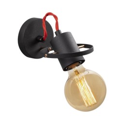 Απλίκα τοίχου Asen  E27 μεταλλική χρώμα μαύρο 12x17x13εκ. Απλίκα τοίχου Asen  E27 μεταλλική χρώμα μαύρο 12x17x13εκ.