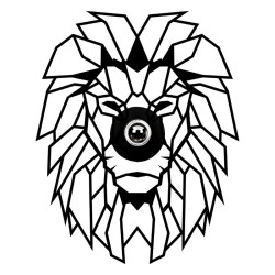 Απλίκα τοίχου Lion  E27 MDF χρώμα μαύρο 39x12x49εκ. Απλίκα τοίχου Lion  E27 MDF χρώμα μαύρο 39x12x49εκ.
