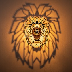 Απλίκα τοίχου Lion  E27 MDF χρώμα μαύρο 39x12x49εκ. Απλίκα τοίχου Lion  E27 MDF χρώμα μαύρο 39x12x49εκ.