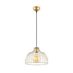 Φωτιστικό οροφής Treiso  E27 μεταλλικό μονόφωτο χρώμα χρυσό Ø28x126εκ. Φωτιστικό οροφής Treiso  E27 μεταλλικό μονόφωτο χρώμα χρυσό Ø28x126εκ.