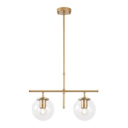 Φωτιστικό οροφής Nilufer  E27 μεταλλικό δίφωτο χρώμα χρυσό 52x15x76εκ. Φωτιστικό οροφής Nilufer  E27 μεταλλικό δίφωτο χρώμα χρυσό 52x15x76εκ.