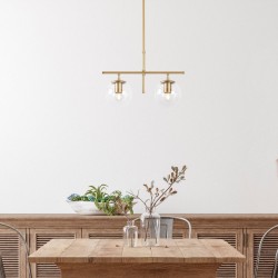 Φωτιστικό οροφής Nilufer  E27 μεταλλικό δίφωτο χρώμα χρυσό 52x15x76εκ. Φωτιστικό οροφής Nilufer  E27 μεταλλικό δίφωτο χρώμα χρυσό 52x15x76εκ.