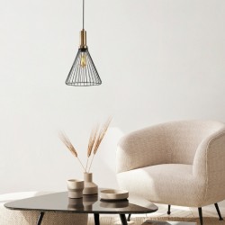 Φωτιστικό οροφής Mentor  E27 μεταλλικό μονόφωτο χρώμα μαύρο Ø24x140εκ. Φωτιστικό οροφής Mentor  E27 μεταλλικό μονόφωτο χρώμα μαύρο Ø24x140εκ.