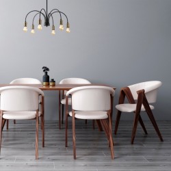 Φωτιστικό οροφής Samba  E27 μεταλλικό εξάφωτο χρώμα μαύρο Ø68x50εκ. Φωτιστικό οροφής Samba  E27 μεταλλικό εξάφωτο χρώμα μαύρο Ø68x50εκ.