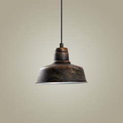 Φωτιστικό οροφής Vinci  E27 μεταλλικό μονόφωτο χρώμα χάλκινο vintage Ø19x108εκ. Φωτιστικό οροφής Vinci  E27 μεταλλικό μονόφωτο χρώμα χάλκινο vintage Ø19x108εκ.