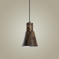 Φωτιστικό οροφής Vinci I  E27 μεταλλικό μονόφωτο χρώμα χάλκινο vintage Ø14x114εκ. Φωτιστικό οροφής Vinci I  E27 μεταλλικό μονόφωτο χρώμα χάλκινο vintage Ø14x114εκ.