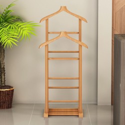 Επιδαπέδια κρεμάστρα Beta II  ξύλινη χρώμα φυσικό 48x35x120εκ.