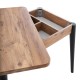 Τραπέζι Dolunay  επεκτεινόμενο χρώμα atlantic pine - μαύρο 100x60(120x100)x79,5εκ.