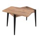 Τραπέζι Dolunay  επεκτεινόμενο χρώμα atlantic pine - μαύρο 100x60(120x100)x79,5εκ.