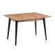 Τραπέζι Dolunay  επεκτεινόμενο χρώμα atlantic pine - μαύρο 100x60(120x100)x79,5εκ.