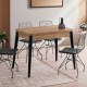 Τραπέζι Dolunay  επεκτεινόμενο χρώμα atlantic pine - μαύρο 100x60(120x100)x79,5εκ.