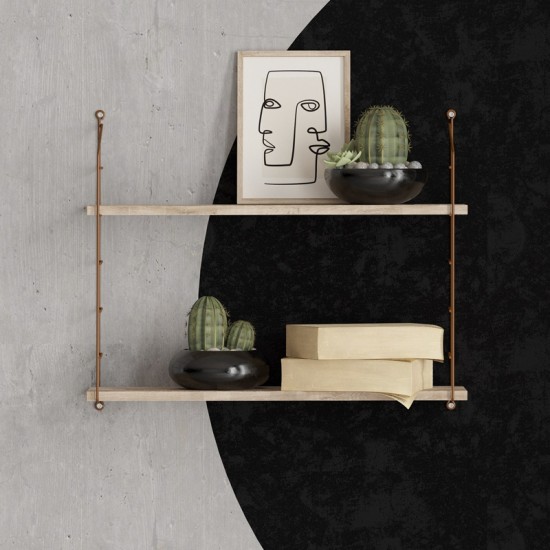 Ραφιέρα τοίχου Armoni χρώμα sacramento oak - καφέ μέταλλο 72x20x58εκ. Ραφιέρα τοίχου Armoni χρώμα sacramento oak - καφέ μέταλλο 72x20x58εκ.
