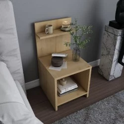 Κομοδίνο Ulman  χρώμα sapphire oak 35x37x72εκ.