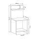 Κομοδίνο Ulman  χρώμα sapphire oak 35x37x72εκ.