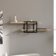 Ραφιέρα τοίχου Mone χρώμα sapphire oak - μαύρο 120x18x30εκ. Ραφιέρα τοίχου Mone χρώμα sapphire oak - μαύρο 120x18x30εκ.