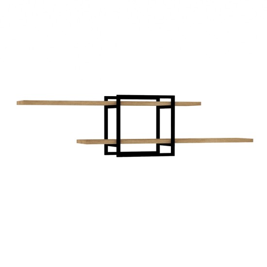 Ραφιέρα τοίχου Mone χρώμα sapphire oak - μαύρο 120x18x30εκ. Ραφιέρα τοίχου Mone χρώμα sapphire oak - μαύρο 120x18x30εκ.