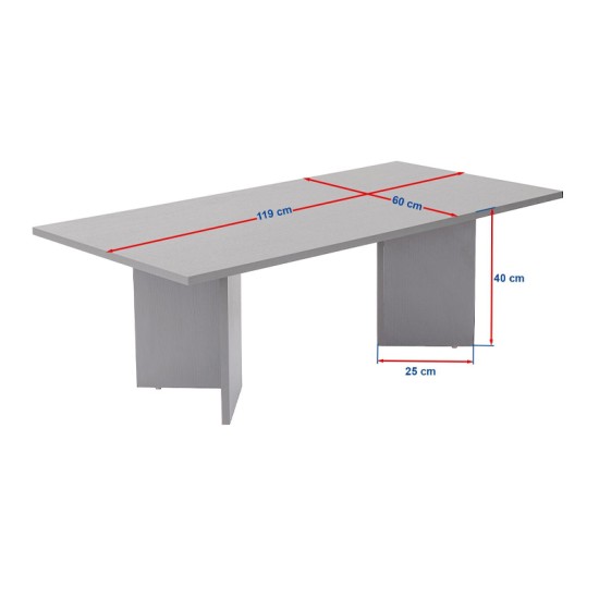 Τραπεζάκι σαλονιού Sabin  χρώμα μαύρο 119x60x40εκ.