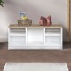 Παπουτσοθήκη London  χρώμα λευκό - sapphire oak 100x35x40εκ.