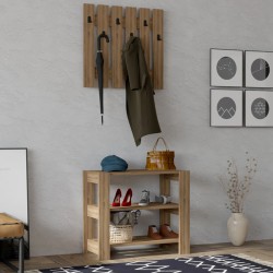 Έπιπλο εισόδου Friends  χρώμα καρυδί 69,8x33,6x60εκ.