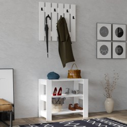 Έπιπλο εισόδου Friends  χρώμα λευκό 69,8x33,6x60εκ.